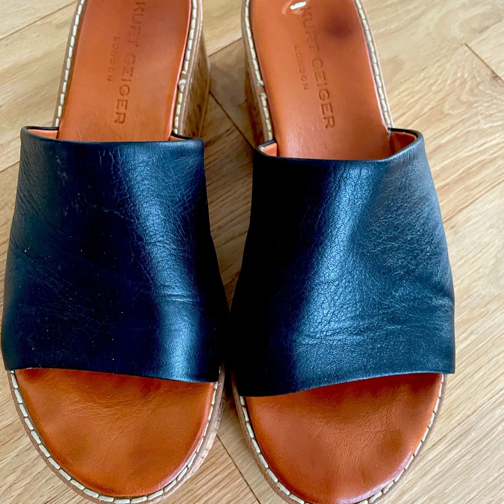 Kurt Geiger black wedge Sandles